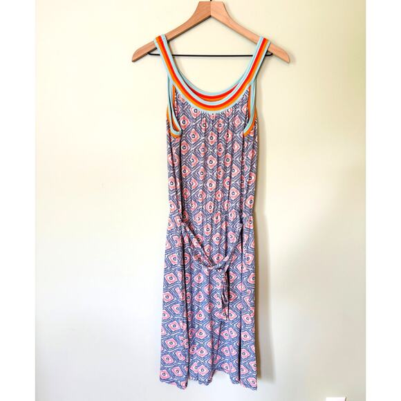Boden Jersey dress, Geometric Summer Size 12L - Picture 3 of 9